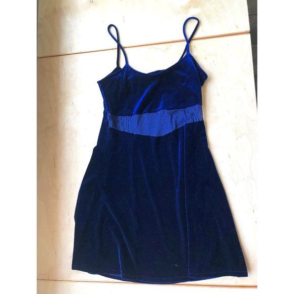 Bonelly Collection Navy Velvet Mini Dress | Fits Size Medium - Picture 3 of 5